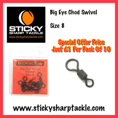 Big Eye Chod/Heli Swivels Size 8